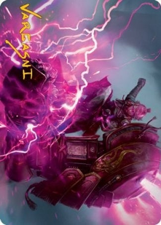 Voltage Surge Art Card (Gold-Stamped Signature) (15) (Art Series: Kamigawa: Neon Dynasty)