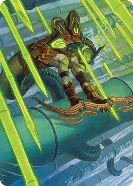 Bamboo Grove Archer Art Card (20) (Art Series: Kamigawa: Neon Dynasty)
