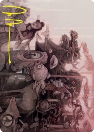 March of Burgeoning Life Art Card (Gold-Stamped Signature) (29) (Art Series: Kamigawa: Neon Dynasty)
