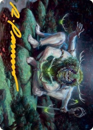 Myojin of Towering Might Art Card (Gold-Stamped Signature) (34) (Art Series: Kamigawa: Neon Dynasty)