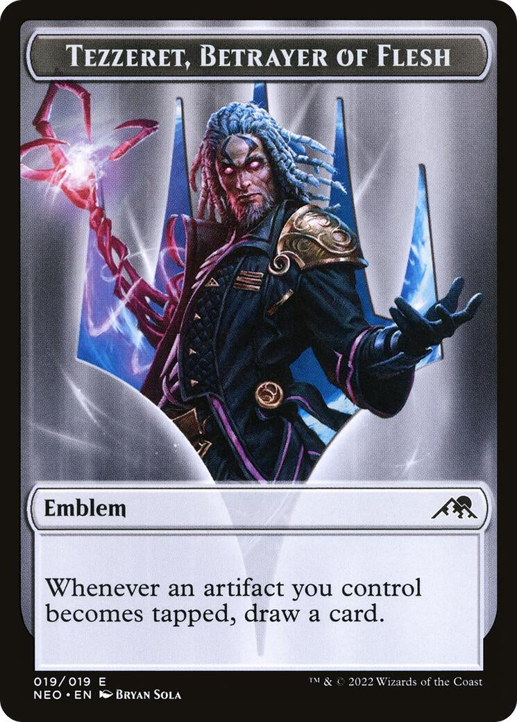 Emblem - Tezzeret, Betrayer of Flesh (19) (Kamigawa: Neon Dynasty)
