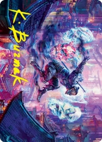 Thousand-Faced Shadow Art Card (Gold-Stamped Signature) (37) (Art Series: Kamigawa: Neon Dynasty)