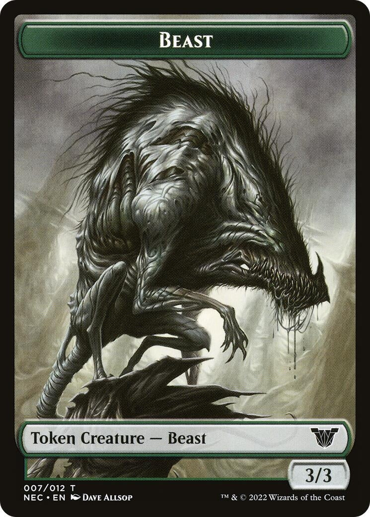Beast // Treasure Double-Sided Token (7 // 17) (Commander: Kamigawa: Neon Dynasty)
