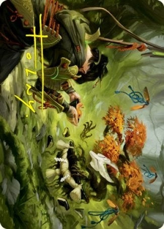 Commune with Spirits Art Card (Gold-Stamped Signature) (40) (Art Series: Kamigawa: Neon Dynasty)