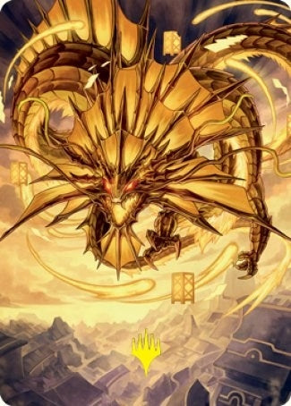Ao, the Dawn Sky Art Card (46/81) (Gold-Stamped Signature) (46) (Art Series: Kamigawa: Neon Dynasty)