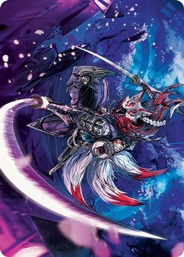 Blade-Blizzard Kitsune Art Card (47) (Art Series: Kamigawa: Neon Dynasty)
