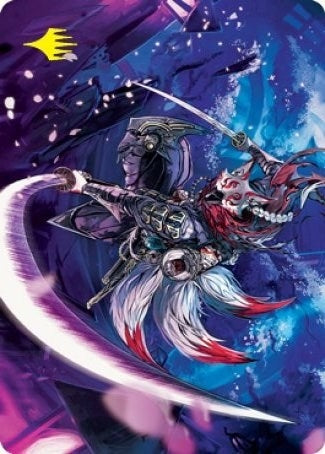 Blade-Blizzard Kitsune Art Card (Gold-Stamped Signature) (47) (Art Series: Kamigawa: Neon Dynasty)