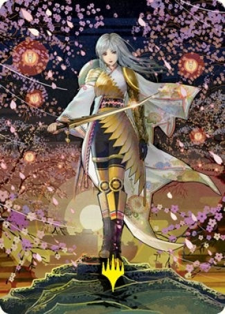 The Wandering Emperor Art Card (50/81) (Gold-Stamped Signature) (50) (Art Series: Kamigawa: Neon Dynasty)
