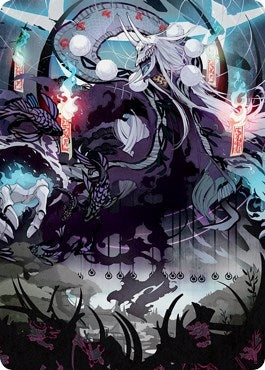 Echo of Death's Wail Art Card (55) (Art Series: Kamigawa: Neon Dynasty)