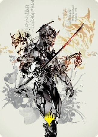 Satoru Umezawa Art Card (73/81) (Gold-Stamped Signature) (73) (Art Series: Kamigawa: Neon Dynasty)