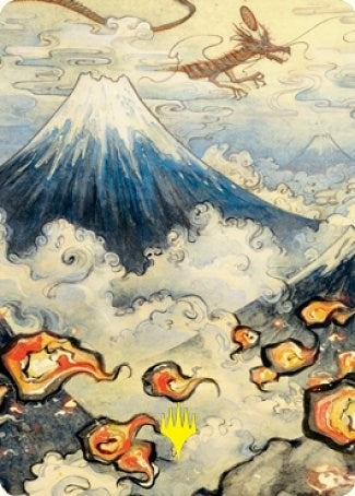 Mountain (299) Art Card (Gold-Stamped Signature) (78) (Art Series: Kamigawa: Neon Dynasty)