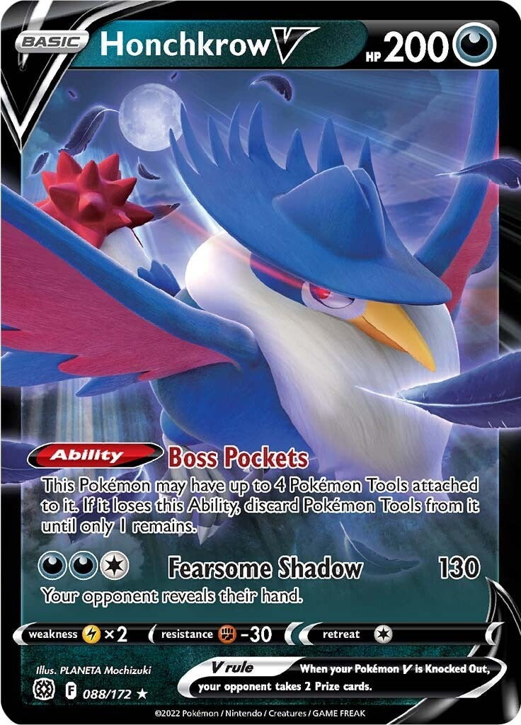 Image for Honchkrow V (088/172) (SWSH09: Brilliant Stars) - Pokemon