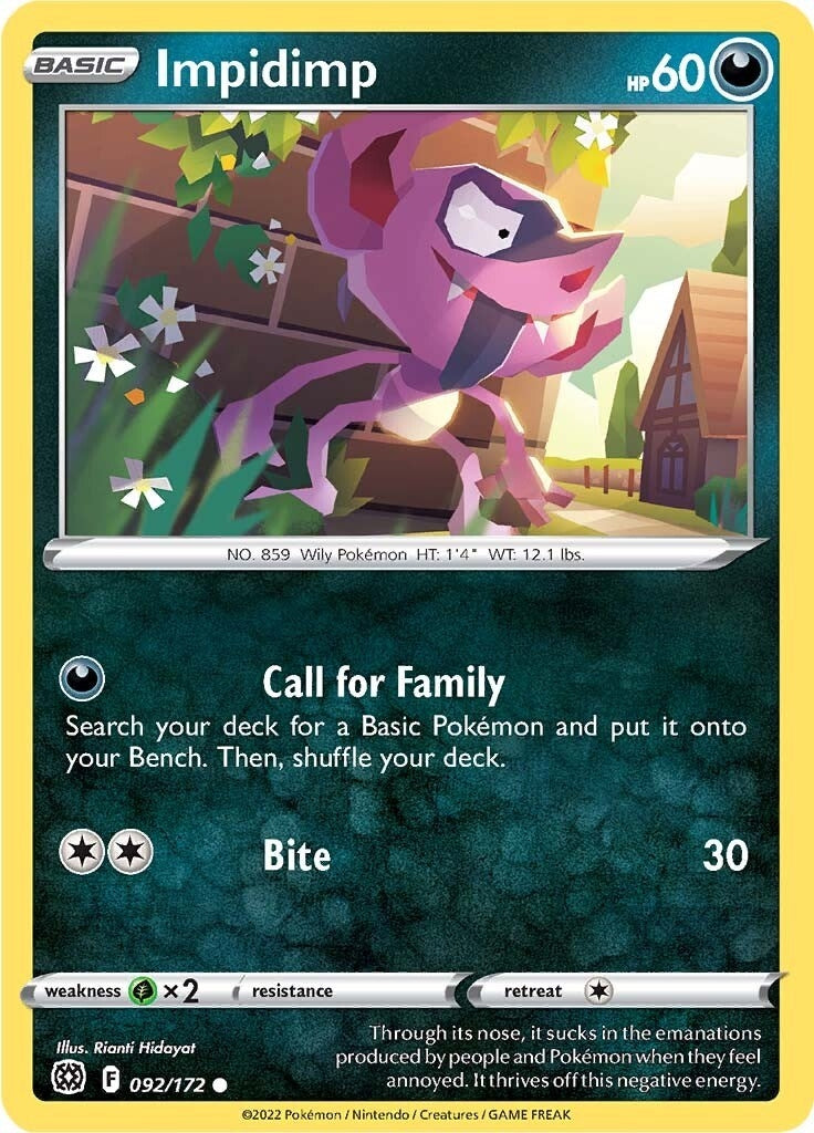 Image for Impidimp (092/172) (SWSH09: Brilliant Stars) - Pokemon
