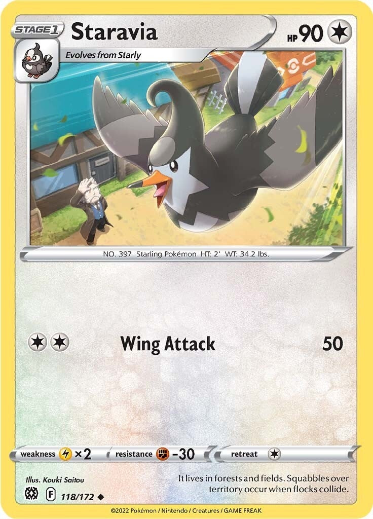 Image for Staravia (118/172) (SWSH09: Brilliant Stars) - Pokemon