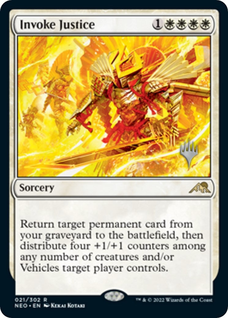 Invoke Justice (21) (Promo Pack: Kamigawa: Neon Dynasty)