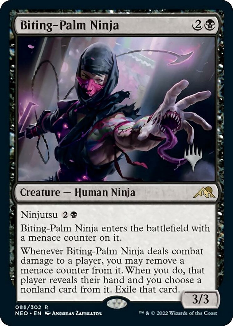 Biting-Palm Ninja (88) (Promo Pack: Kamigawa: Neon Dynasty)