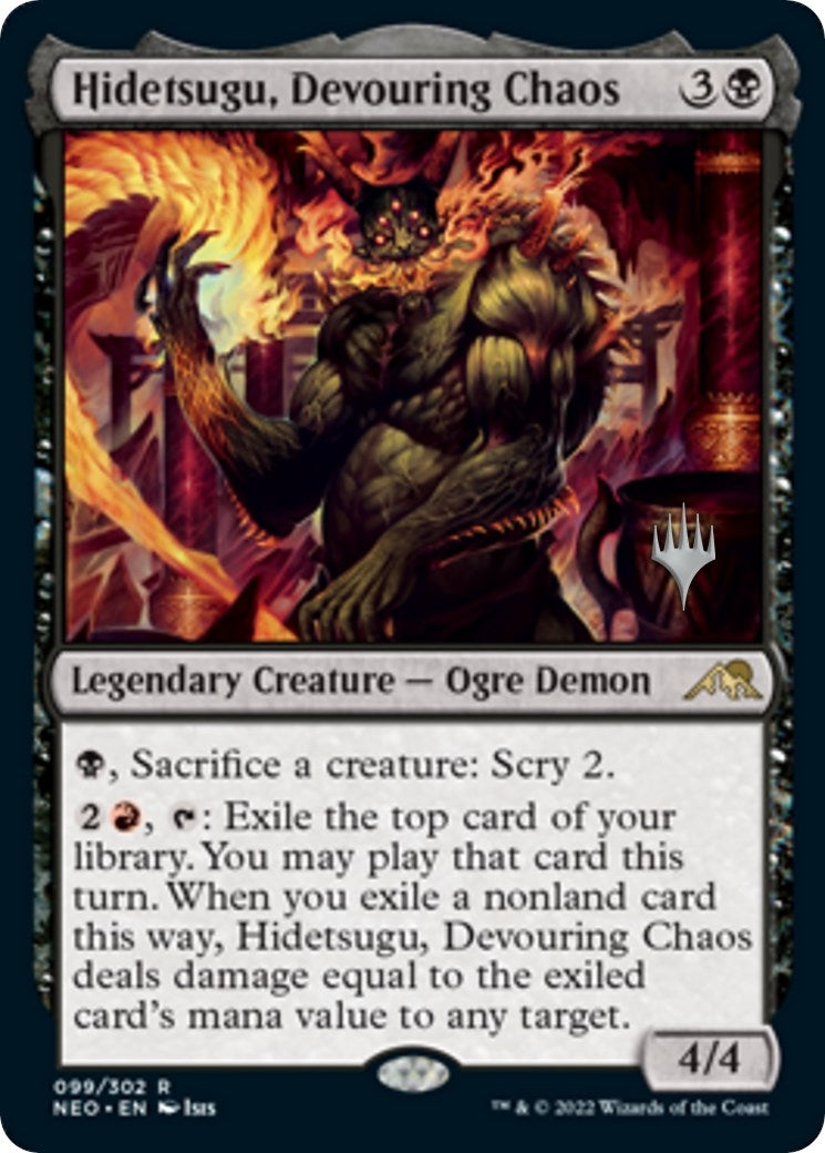 Hidetsugu, Devouring Chaos (99) (Promo Pack: Kamigawa: Neon Dynasty)