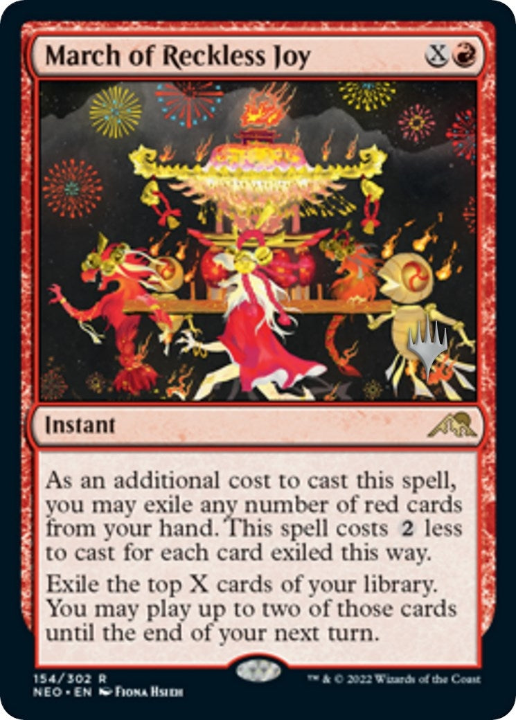 March of Reckless Joy (154) (Promo Pack: Kamigawa: Neon Dynasty)