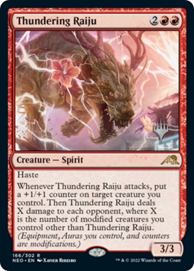 Thundering Raiju (166) (Promo Pack: Kamigawa: Neon Dynasty)