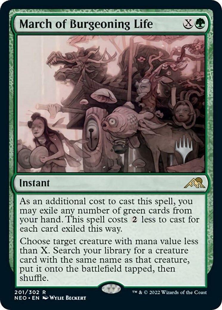 March of Burgeoning Life (201) (Promo Pack: Kamigawa: Neon Dynasty)