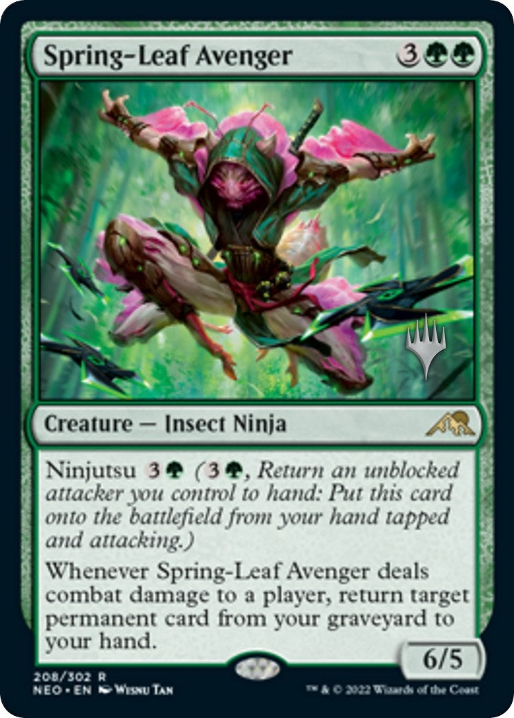 Spring-Leaf Avenger (208) (Promo Pack: Kamigawa: Neon Dynasty)