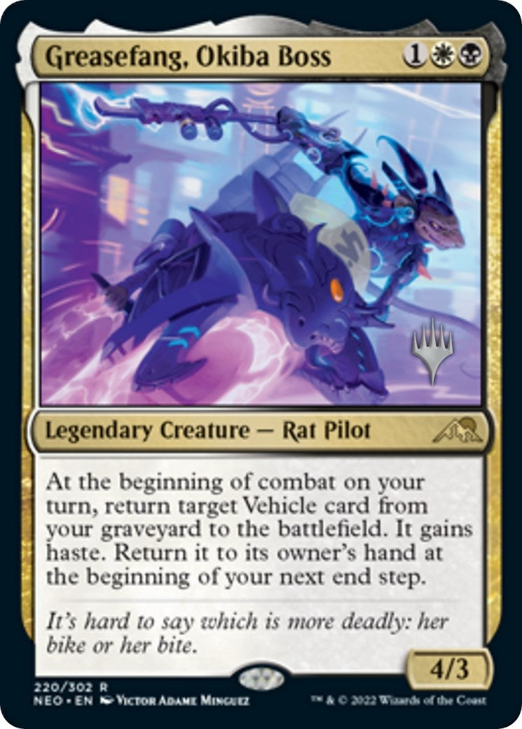 Greasefang, Okiba Boss (220) (Promo Pack: Kamigawa: Neon Dynasty)