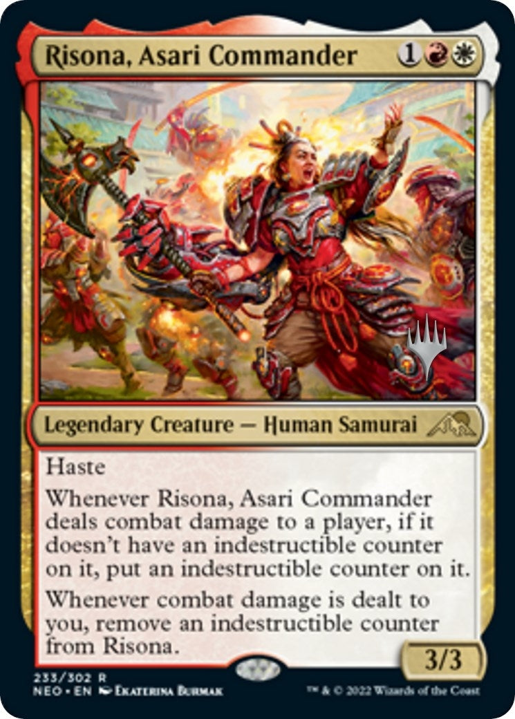 Risona, Asari Commander (233) (Promo Pack: Kamigawa: Neon Dynasty)
