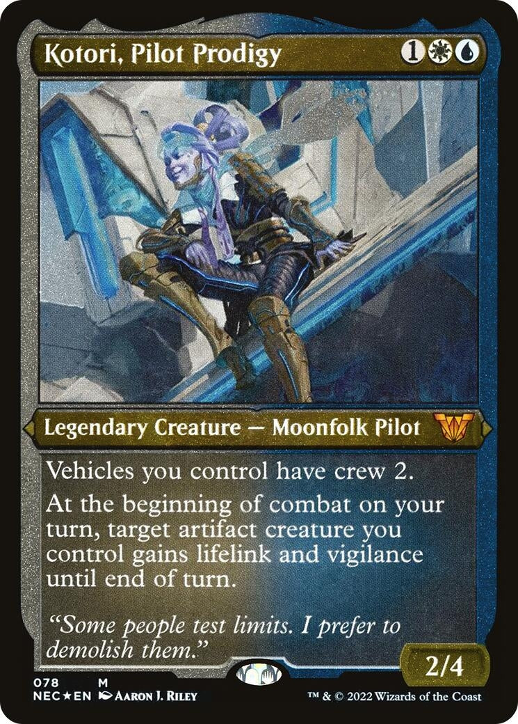 Kotori, Pilot Prodigy (Display Commander) - Thick Stock (78) (Commander: Kamigawa: Neon Dynasty)