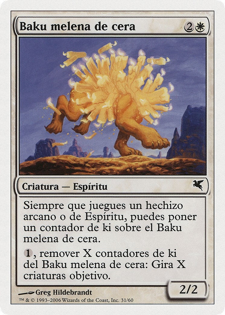 Waxmane Baku (Spanish) - "Baku melena de cera" (C31) (C31) (Magic Encyclopedia 2005 (Salvat/Hachette))