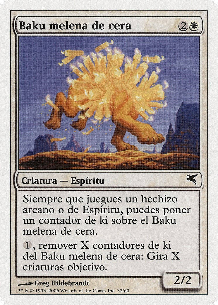 Waxmane Baku (Spanish) - "Baku melena de cera" (C32) (C32) (Magic Encyclopedia 2005 (Salvat/Hachette))