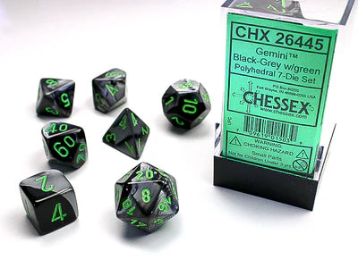 Gemini Mini 7 Die Set Black Grey Green