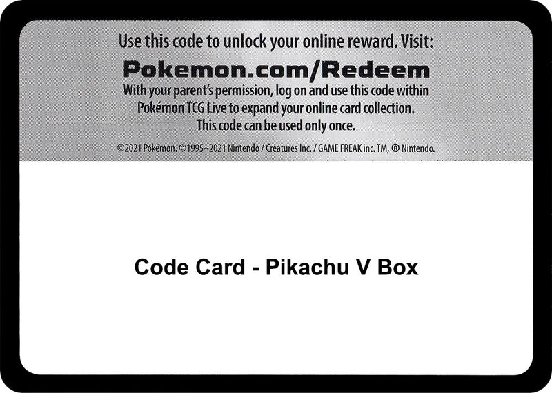 Image for Code Card - Pikachu V Box (Miscellaneous Cards & Products) - Pokemon