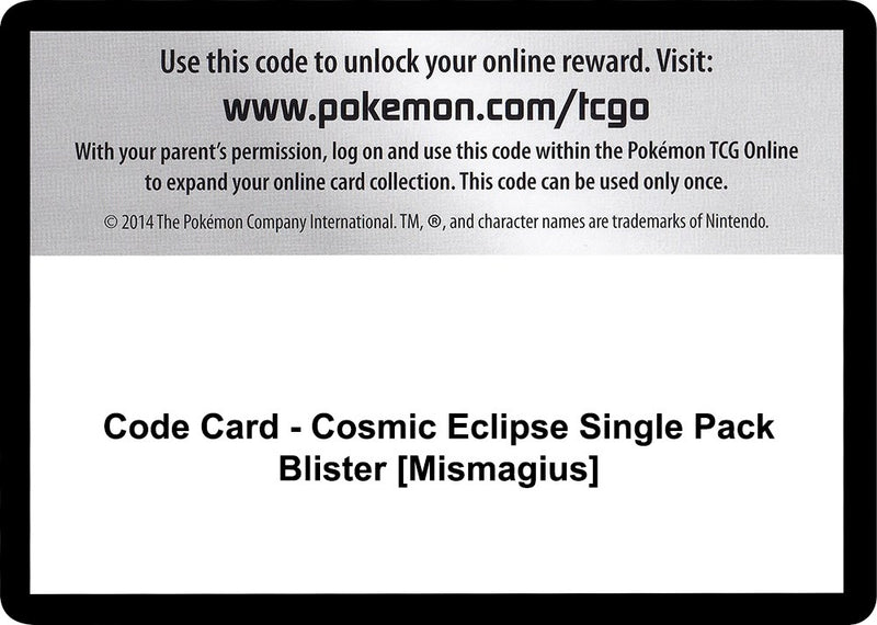 Image for Code Card - Cosmic Eclipse Single Pack Blister [Mismagius] (SM - Cosmic Eclipse) - Pokemon