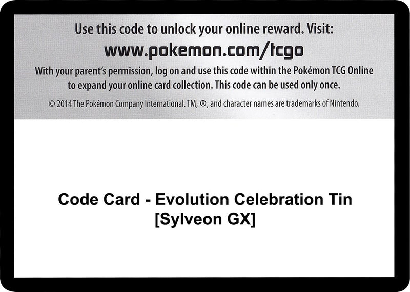 Image for Code Card - Evolution Celebration Tin [Sylveon GX] (SM - Celestial Storm) - Pokemon