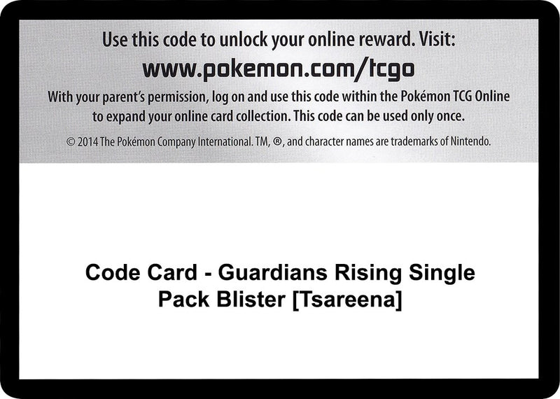 Image for Code Card - Guardians Rising Single Pack Blister [Tsareena] (SM - Guardians Rising) - Pokemon