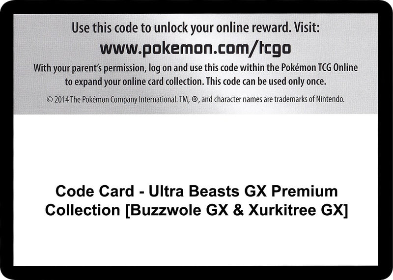 Image for Code Card - Ultra Beasts GX Premium Collection [Buzzwole GX & Xurkitree GX] (SM - Crimson Invasion) - Pokemon