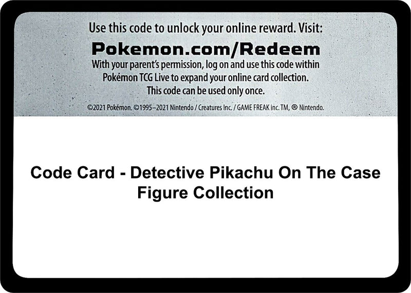 Image for Code Card - Detective Pikachu On The Case Figure Collection (Detective Pikachu) - Pokemon