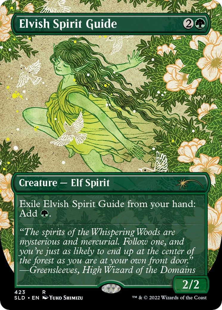 Elvish Spirit Guide (Borderless) (423) (Secret Lair Drop Series)