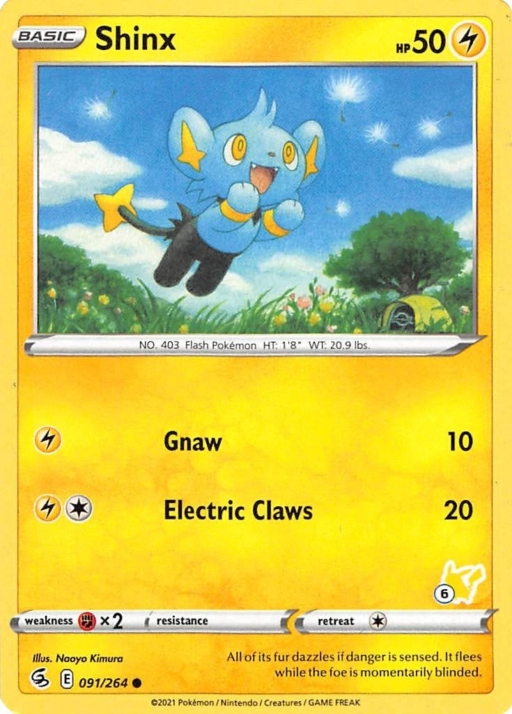 Image for Shinx - 091/264 (#6 Pikachu Stamped) (091/264) (Battle Academy 2022) - Pokemon