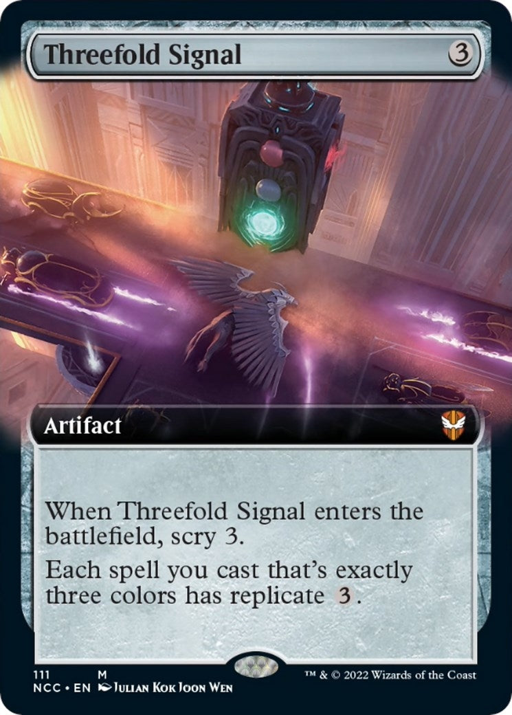 Threefold Signal (Extended Art) (111) (Commander: Streets of New Capenna)