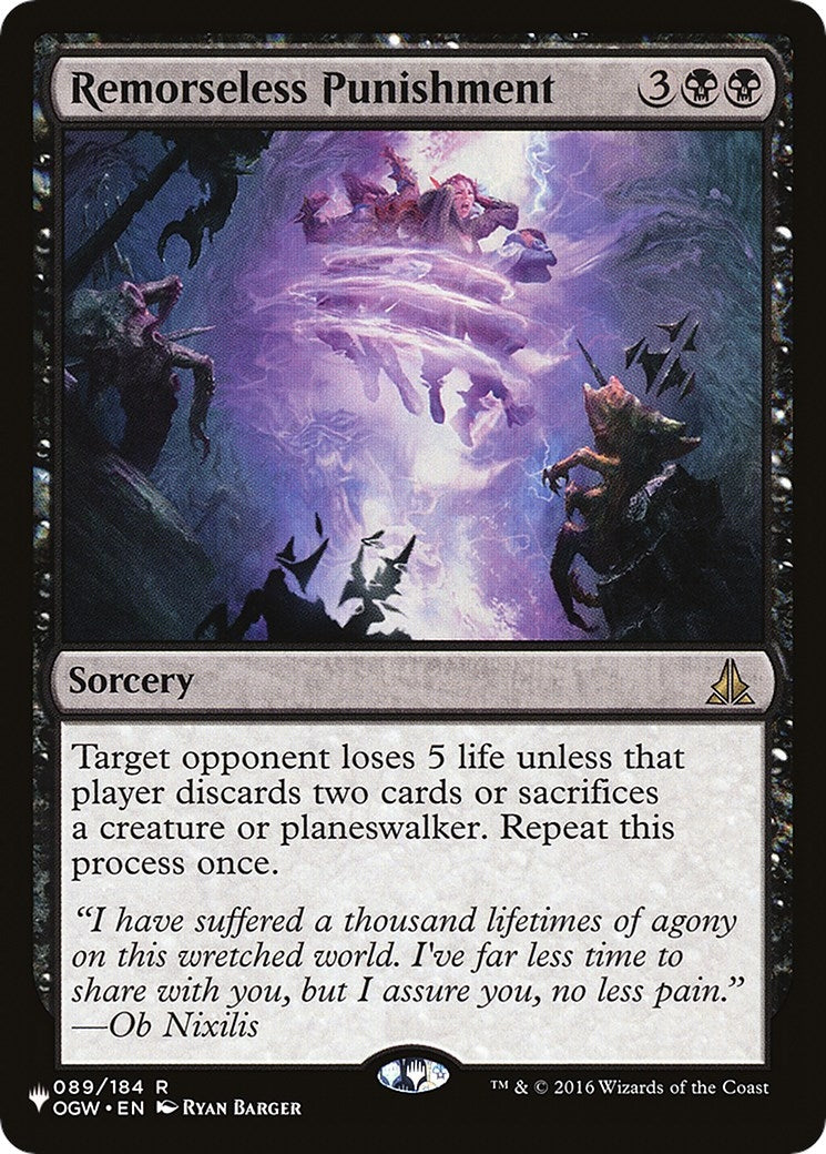 Remorseless Punishment (089/184) (The List Reprints)