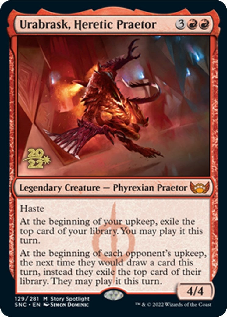 Urabrask, Heretic Praetor (129) (Prerelease Cards)