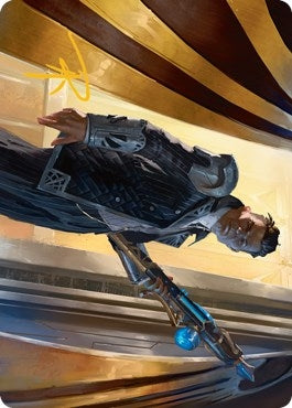 Backup Agent Art Card (Gold-Stamped Signature) (1) (Art Series: Streets of New Capenna)