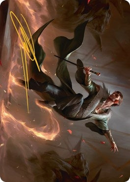 Fleetfoot Dancer Art Card (Gold-Stamped Signature) (26) (Art Series: Streets of New Capenna)
