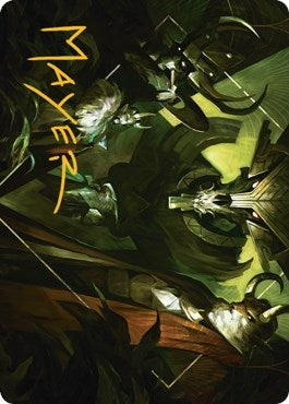 Meeting of the Five Art Card (Gold-Stamped Signature) (30) (Art Series: Streets of New Capenna)
