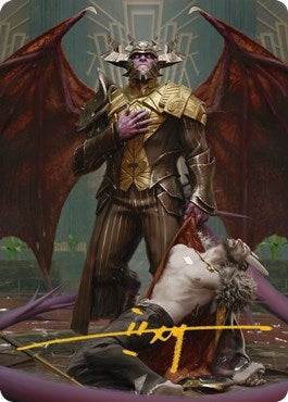 Ob Nixilis, the Adversary Art Card (31/81) (Gold-Stamped Signature) (31) (Art Series: Streets of New Capenna)