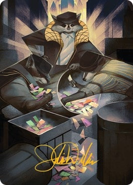 Masked Bandits Art Card (Gold-Stamped Signature) (69) (Art Series: Streets of New Capenna)