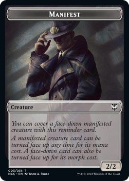 Manifest // Copy Double-Sided Token (3 // 1) (Commander: Streets of New Capenna)