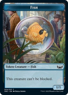 Fish // Wizard Double-Sided Token (4 // 5) (Streets of New Capenna)