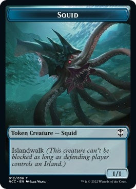 Squid // The Monarch Double-Sided Token (12 // 13) (Commander: Streets of New Capenna)